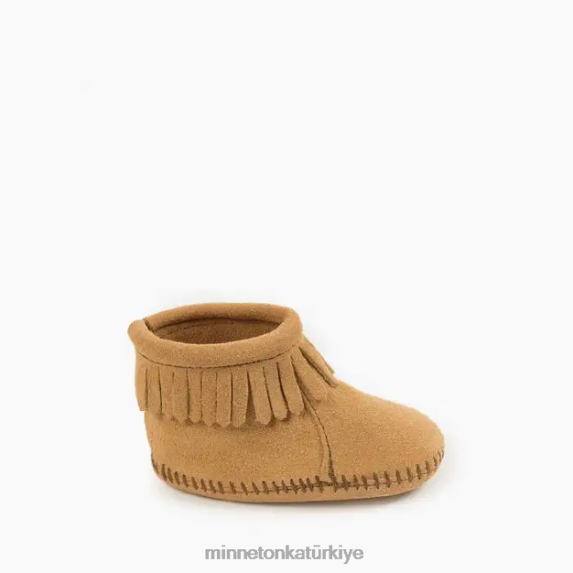ayakkabı TR Minnetonka çocuklar arka kapaklı bootie bronzluk F4V6V492