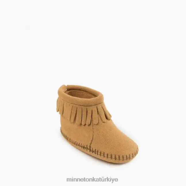 ayakkabı TR Minnetonka çocuklar arka kapaklı bootie bronzluk F4V6V492