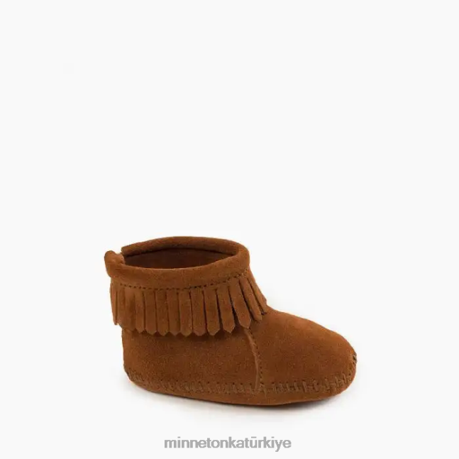 ayakkabı TR Minnetonka çocuklar arka kapaklı bootie kahverengi F4V6V490