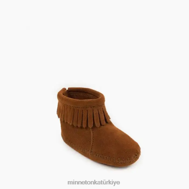 ayakkabı TR Minnetonka çocuklar arka kapaklı bootie kahverengi F4V6V490