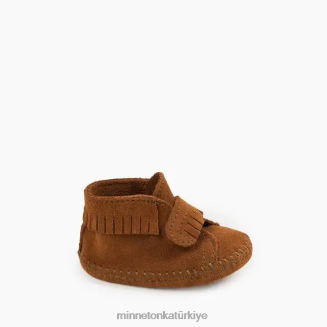 ayakkabı TR Minnetonka çocuklar önden bağlamalı bootie kahverengi F4V6V486