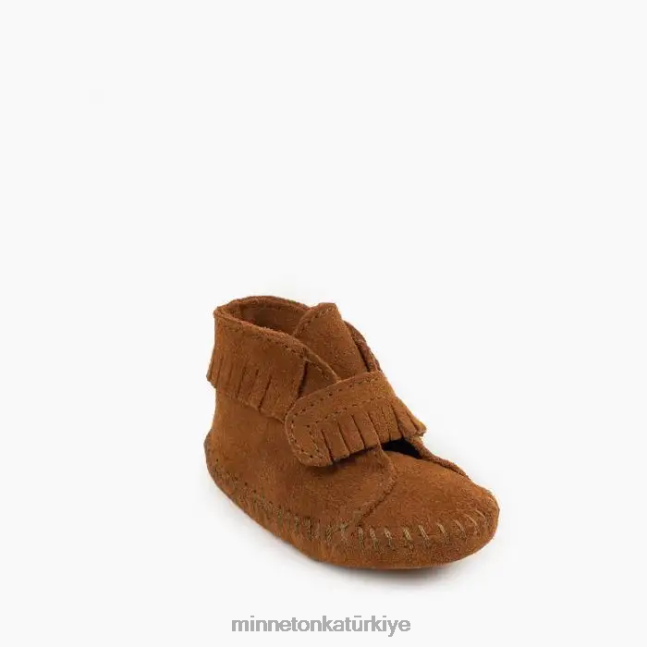 ayakkabı TR Minnetonka çocuklar önden bağlamalı bootie kahverengi F4V6V486