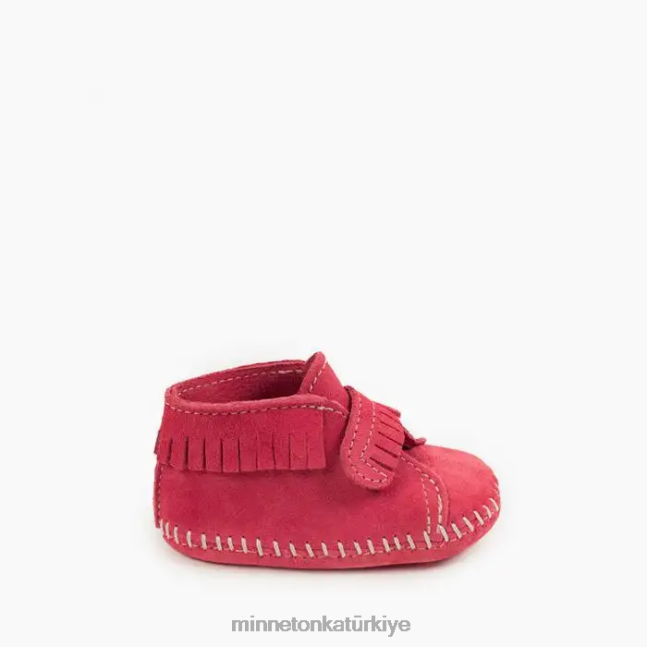 ayakkabı TR Minnetonka çocuklar önden bağlamalı bootie sıcak pembe F4V6V487