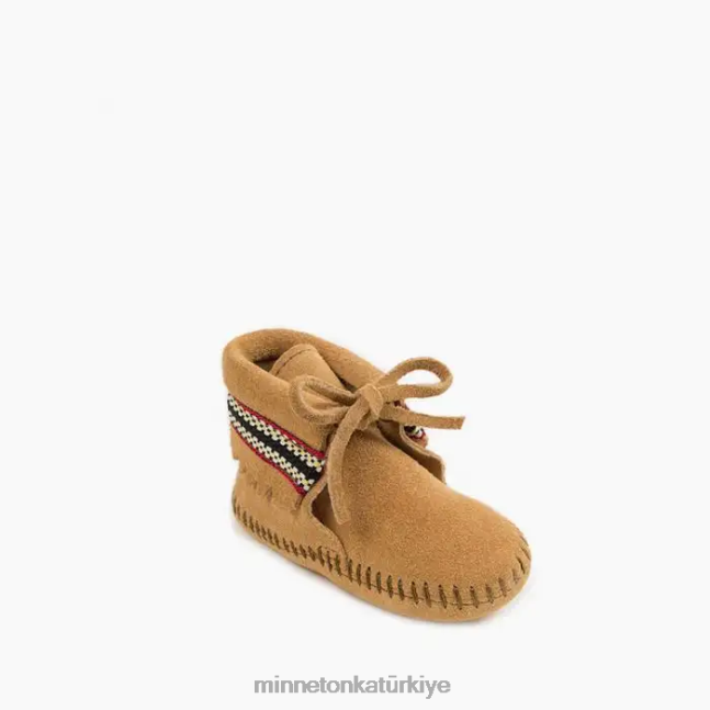 ayakkabı TR Minnetonka çocuklar örgü patik bronzluk F4V6V485