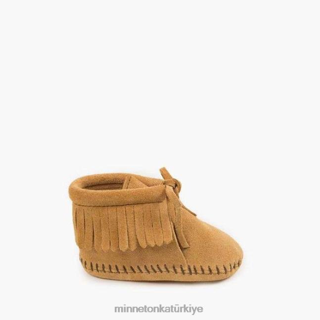 ayakkabı TR Minnetonka çocuklar saçaklı patik bronzluk F4V6V489