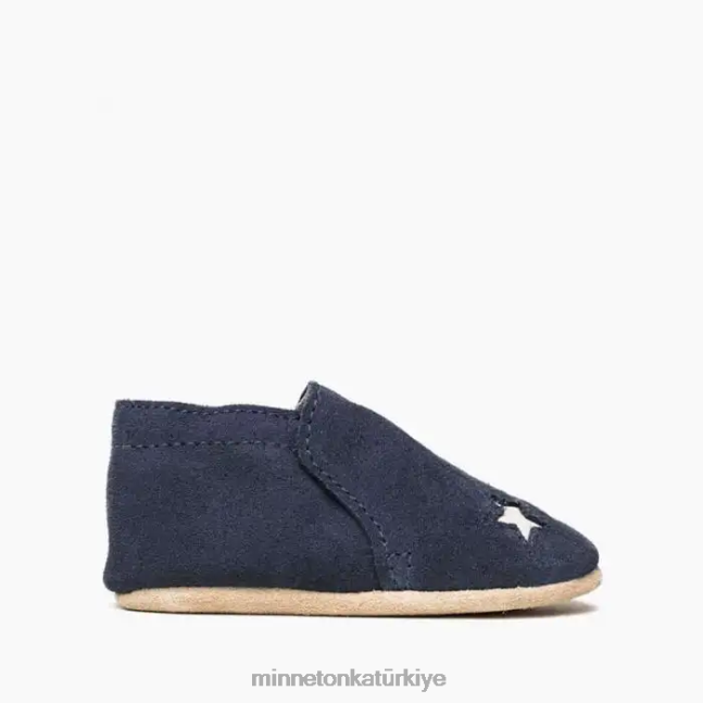 ayakkabı TR Minnetonka çocuklar yıldız bebek patiği Donanma F4V6V475