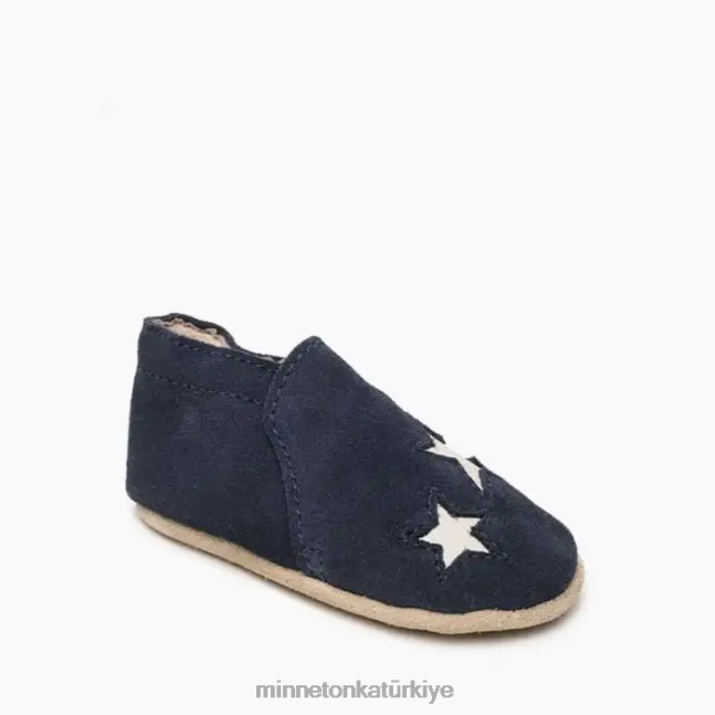ayakkabı TR Minnetonka çocuklar yıldız bebek patiği Donanma F4V6V475