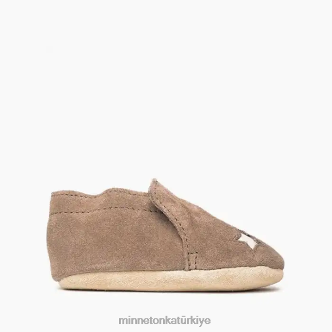 ayakkabı TR Minnetonka çocuklar yıldız bebek patiği gri F4V6V474