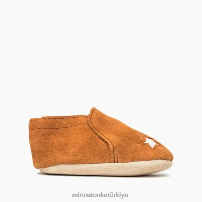 ayakkabı TR Minnetonka çocuklar yıldız bebek patiği kahverengi F4V6V473