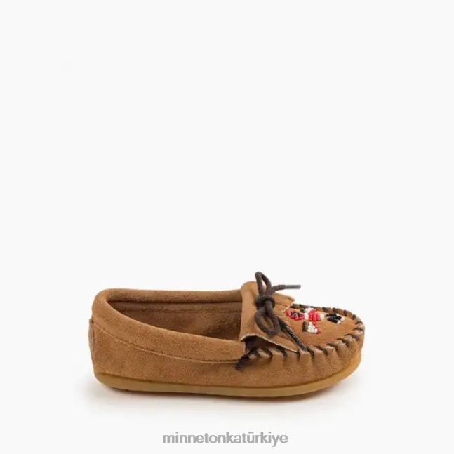 ayakkabı TR Minnetonka çocuklar gök gürültüsü kuşu moc boz kahverengi F4V6V462