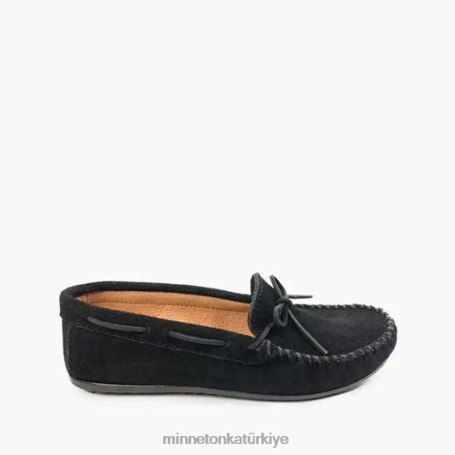 ayakkabı TR Minnetonka erkekler klasik moc siyah F4V6V328