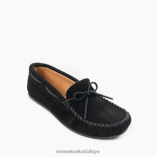 ayakkabı TR Minnetonka erkekler klasik moc siyah F4V6V328
