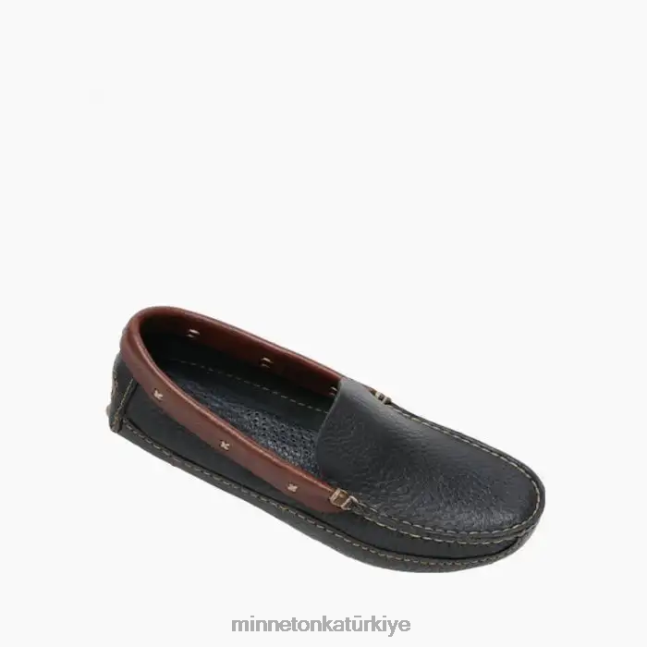ayakkabı TR Minnetonka erkekler p.w. mokasen sürüş kahverengi yakalı siyah F4V6V391