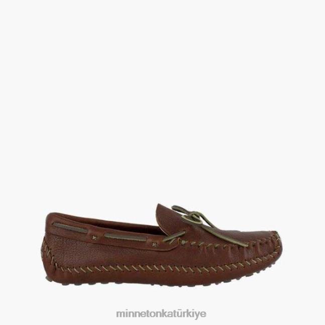 ayakkabı TR Minnetonka erkekler p.w. sürüş moc kahverengi/zeytin F4V6V377