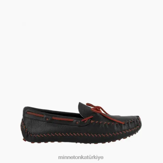 ayakkabı TR Minnetonka erkekler p.w. sürüş moc siyah/brendi F4V6V379