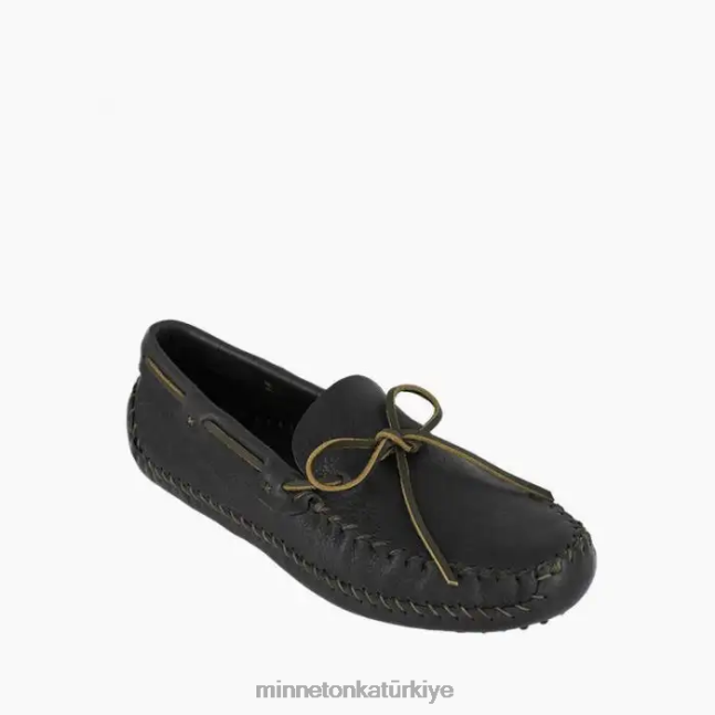 ayakkabı TR Minnetonka erkekler p.w. sürüş moc siyah zeytin F4V6V380