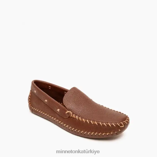 ayakkabı TR Minnetonka erkekler p.w. yumuşak taban sürüş mokasen kahverengi F4V6V374