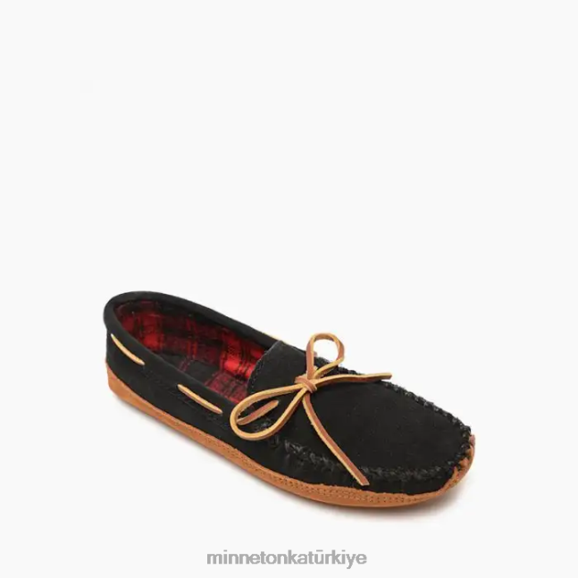 ayakkabı TR Minnetonka erkekler çift ​​alt polar siyah F4V6V364