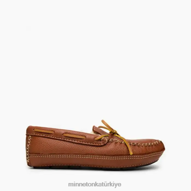 ayakkabı TR Minnetonka erkekler koyun derisi geyik terliği karamel F4V6V410