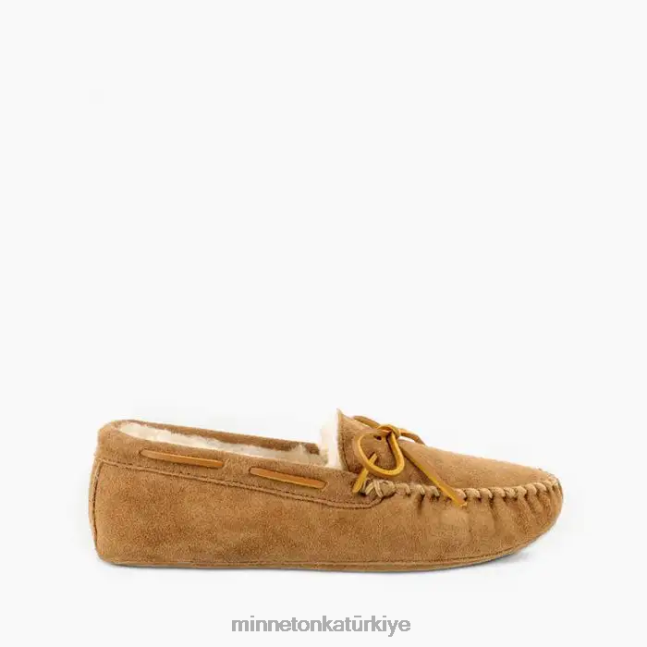 ayakkabı TR Minnetonka erkekler koyun derisi yumuşak taban moc altın bronzluk F4V6V404
