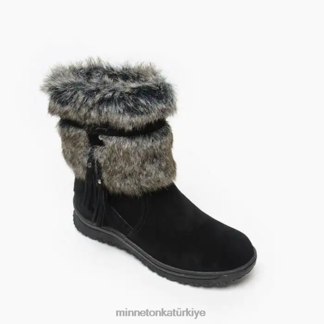 ayakkabı TR Minnetonka kadınlar everett siyah F4V6V39