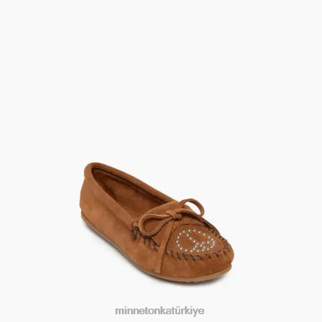 ayakkabı TR Minnetonka kadınlar barış moc kahverengi F4V6V124