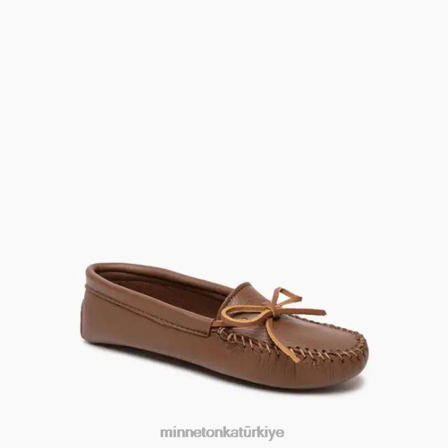 ayakkabı TR Minnetonka kadınlar çift ​​geyik derisi yumuşak taban karamel F4V6V65
