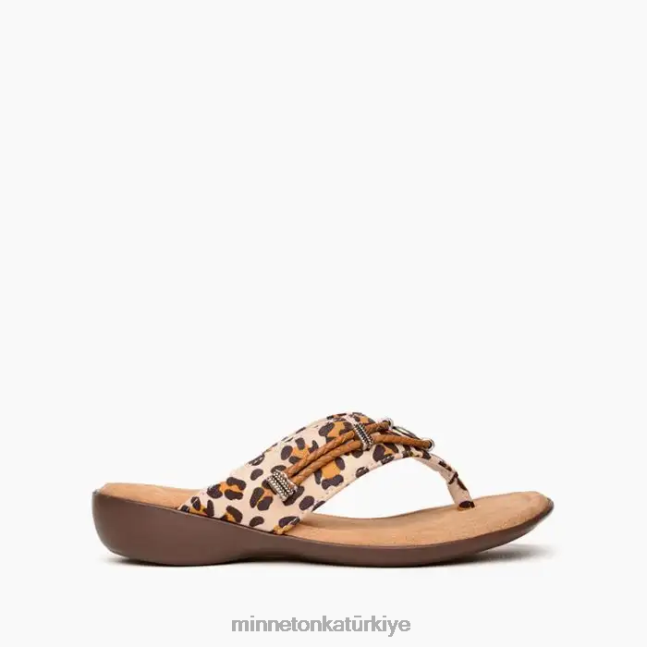 ayakkabı TR Minnetonka kadınlar Silverthorne 360 krem rengi leopar desenli F4V6V155