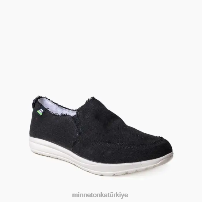 ayakkabı TR Minnetonka kadınlar eko genişlik siyah F4V6V321