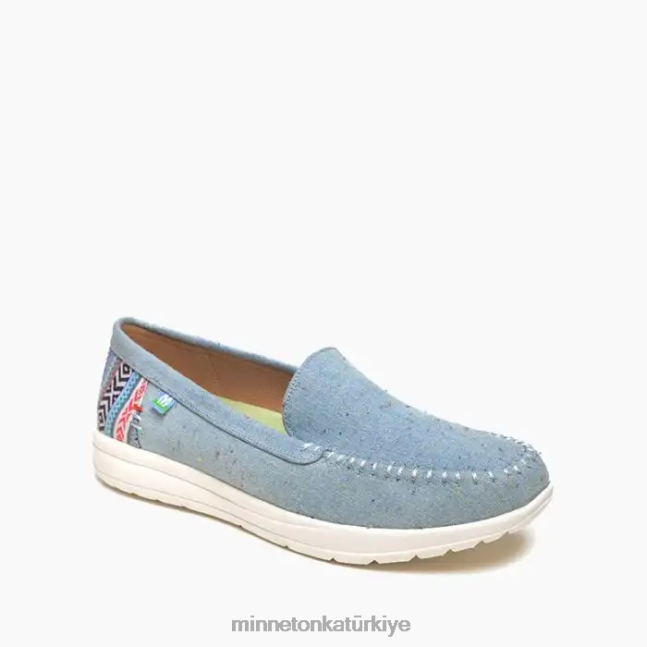 ayakkabı TR Minnetonka kadınlar keşfetmek hafif denim lekesi F4V6V105