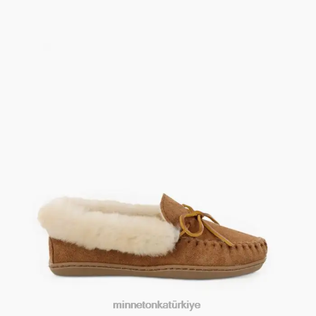 ayakkabı TR Minnetonka kadınlar Alp koyun derisi moc altın bronzluk F4V6V226