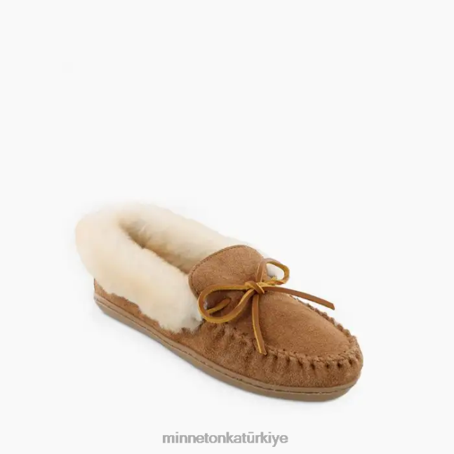 ayakkabı TR Minnetonka kadınlar Alp koyun derisi moc altın bronzluk F4V6V226