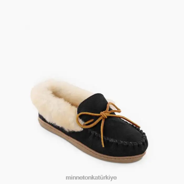 ayakkabı TR Minnetonka kadınlar Alp koyun derisi moc siyah F4V6V224