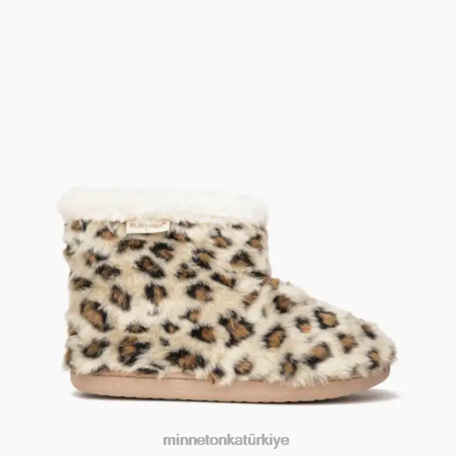 ayakkabı TR Minnetonka kadınlar Betty krem rengi leopar desenli F4V6V243