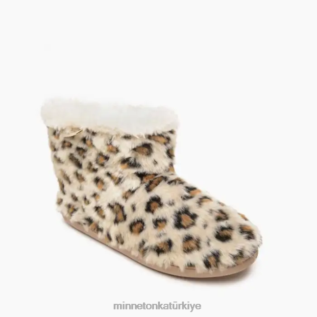 ayakkabı TR Minnetonka kadınlar Betty krem rengi leopar desenli F4V6V243