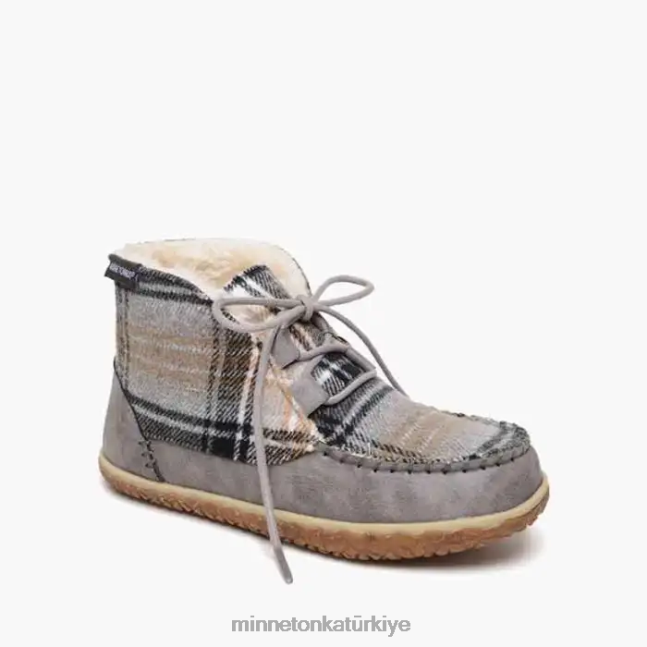 ayakkabı TR Minnetonka kadınlar Torrey gri ekose kombinasyonu F4V6V17
