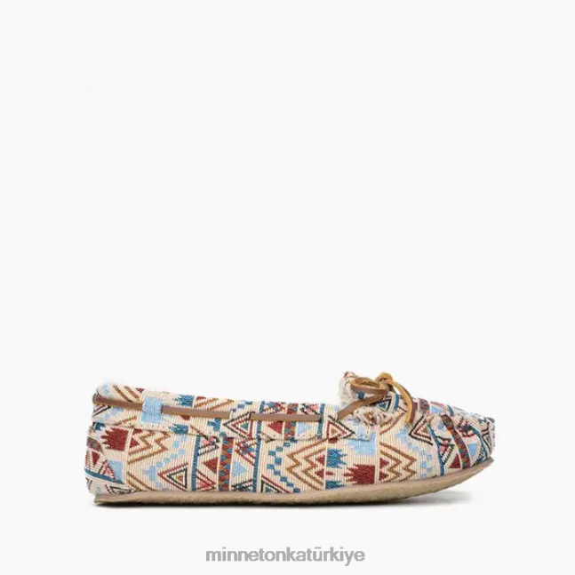 ayakkabı TR Minnetonka kadınlar kally krem mozaik F4V6V202