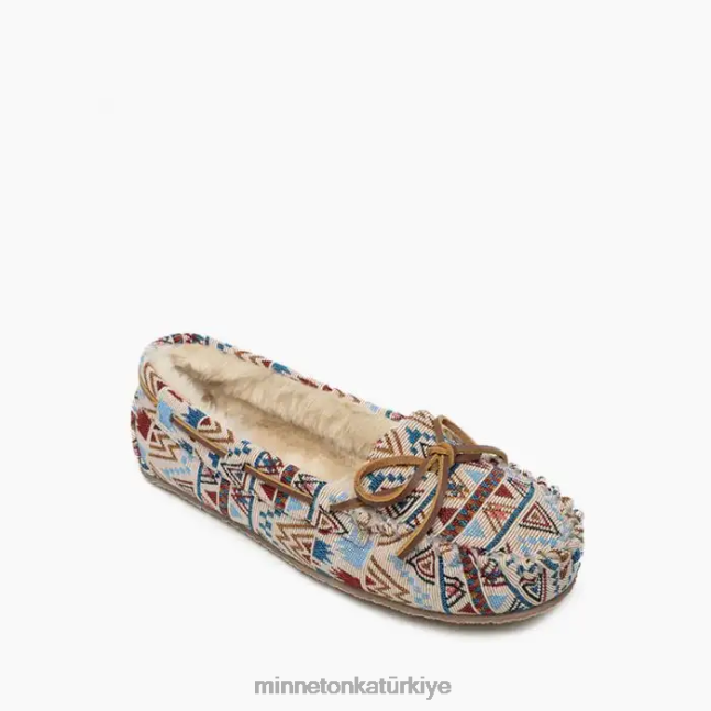 ayakkabı TR Minnetonka kadınlar kally krem mozaik F4V6V202
