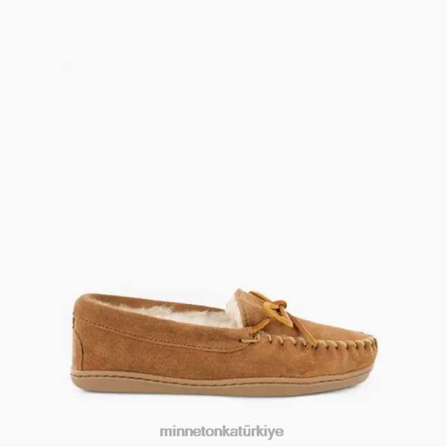 ayakkabı TR Minnetonka kadınlar koyun derisi sert taban moc altın bronzluk F4V6V220