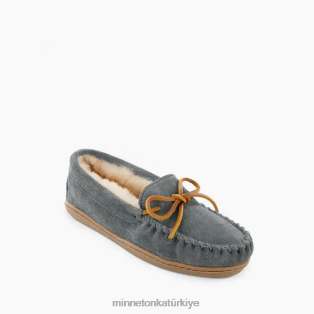 ayakkabı TR Minnetonka kadınlar koyun derisi sert taban moc gri F4V6V221
