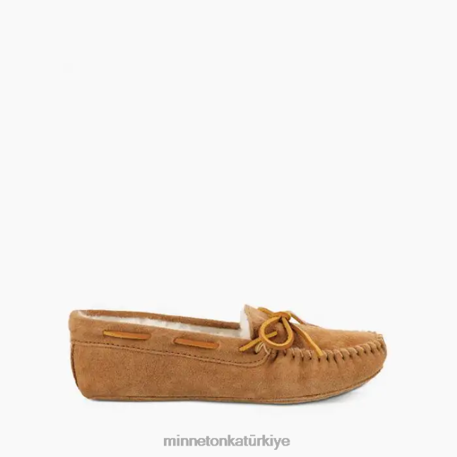 ayakkabı TR Minnetonka kadınlar koyun derisi yumuşak taban moc altın bronzluk F4V6V218