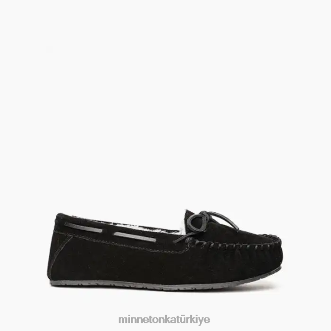 ayakkabı TR Minnetonka kadınlar rahat moc siyah F4V6V263