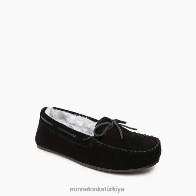 ayakkabı TR Minnetonka kadınlar rahat moc siyah F4V6V263